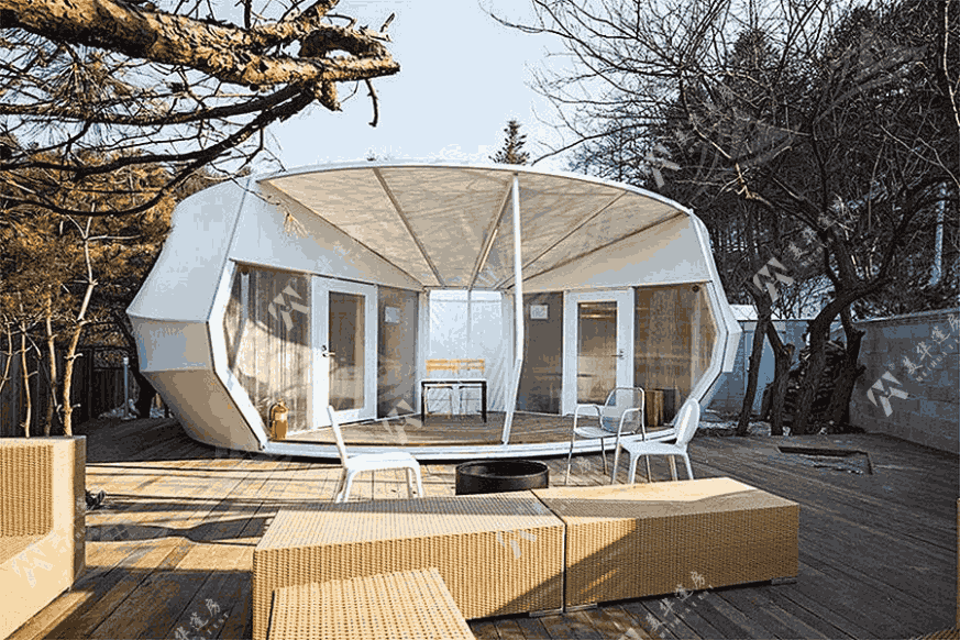 pumpkin shaped glamping house