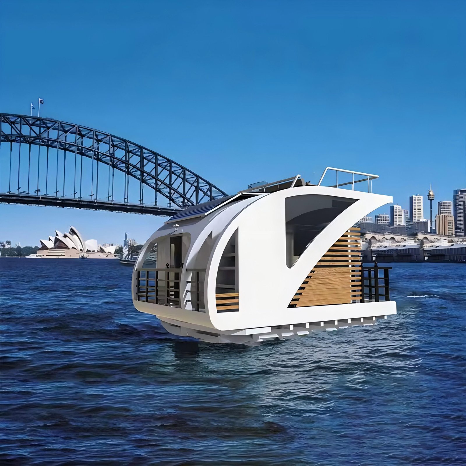 Customized 2025 Luxury Prefab Modern Mobile Modular Home Small Floating Homes Tiny House Boat Floating Hotel Pontoon Houseboat - Image 3