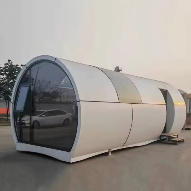 Modern Multifunctional Round Prefabricated Container House Semi-circular with Tempered Glass for Space Capsule Prefab Houses - Image 6