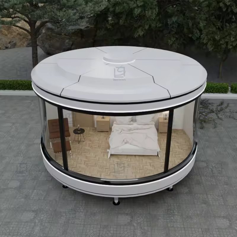 Multifunctional Modern Circular Space Capsule Prefabricated Container House Round-shaped for Hotels Space Capsule Prefab Houses - Image 6