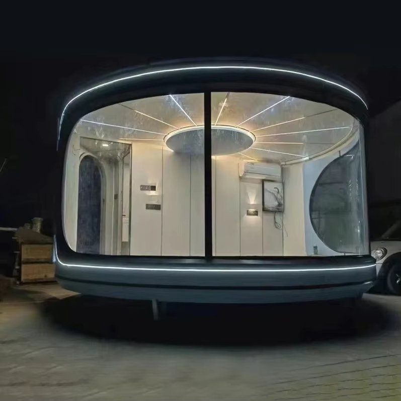 Multifunctional Modern Circular Space Capsule Prefabricated Container House Round-shaped for Hotels Space Capsule Prefab Houses - Image 2