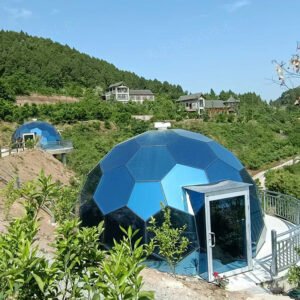 Customizable Hexagonal Aluminum Alloy Frame Geodesic Glass Dome Tent for Outdoor Camping Snow Resistance Winter Igloo House for Trade