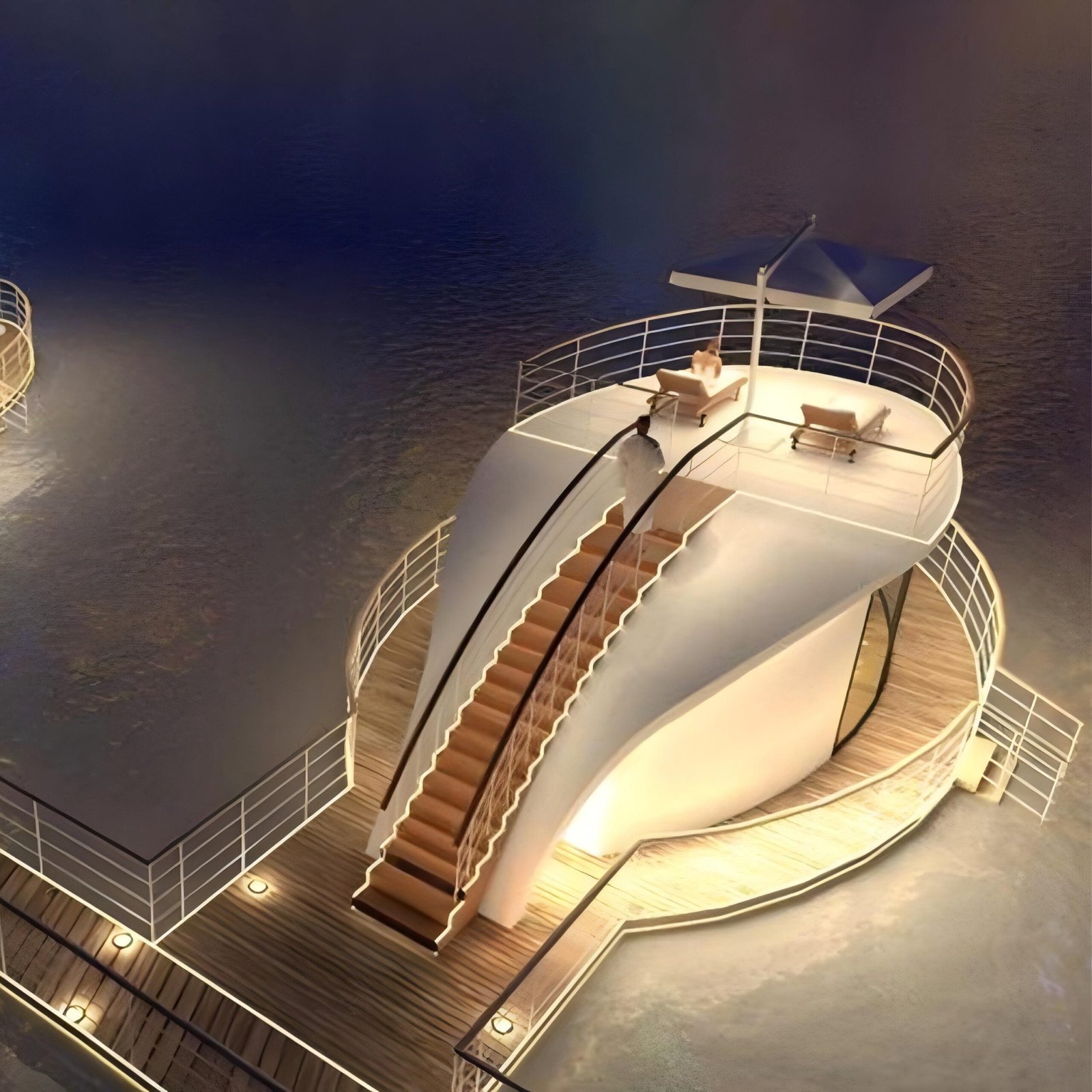 Custom Luxury Floating House Water Cabin Prefab Steel Structure Container House for Party and Fishing Pontoon House Villa Hotel - Image 5