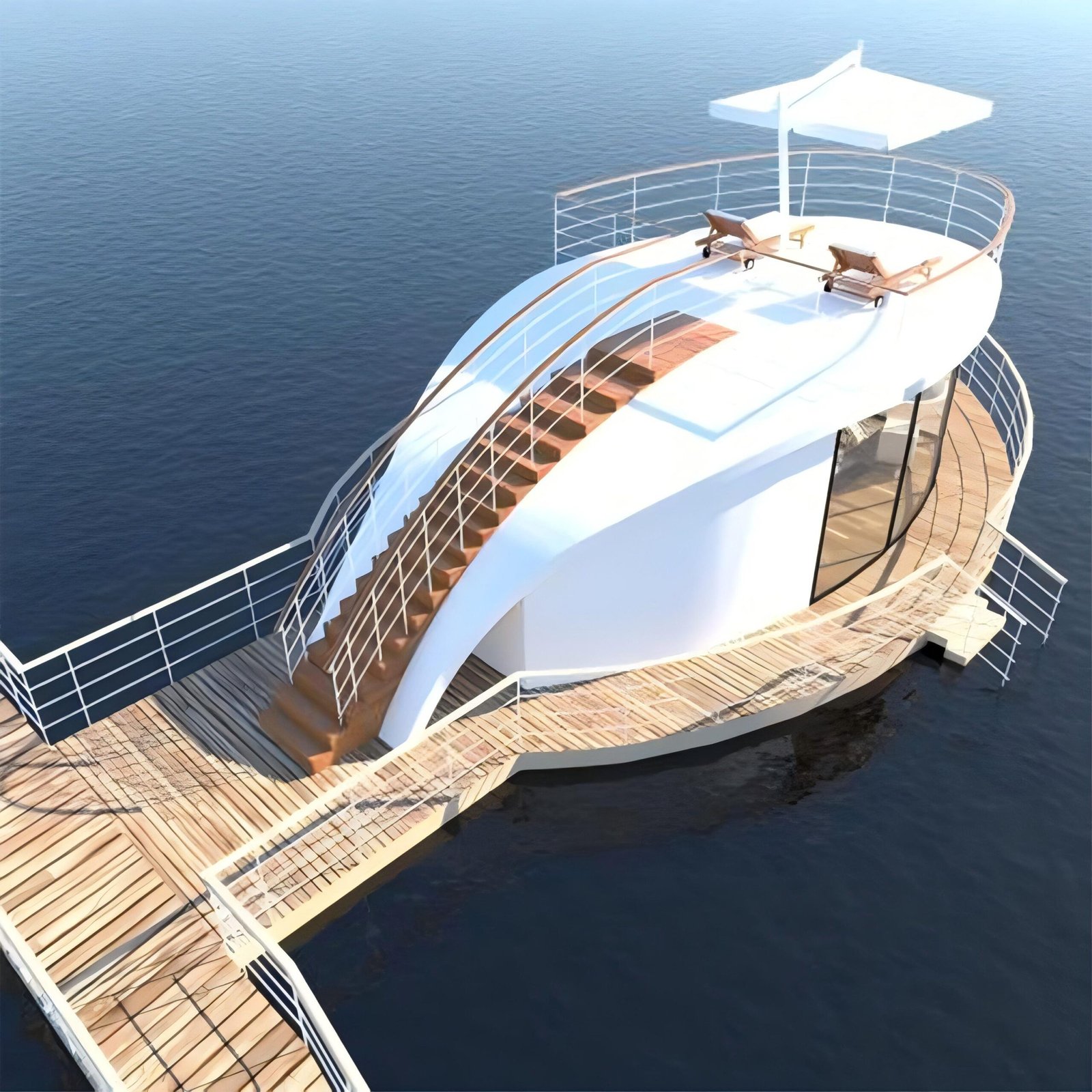 Custom Luxury Floating House Water Cabin Prefab Steel Structure Container House for Party and Fishing Pontoon House Villa Hotel - Image 4