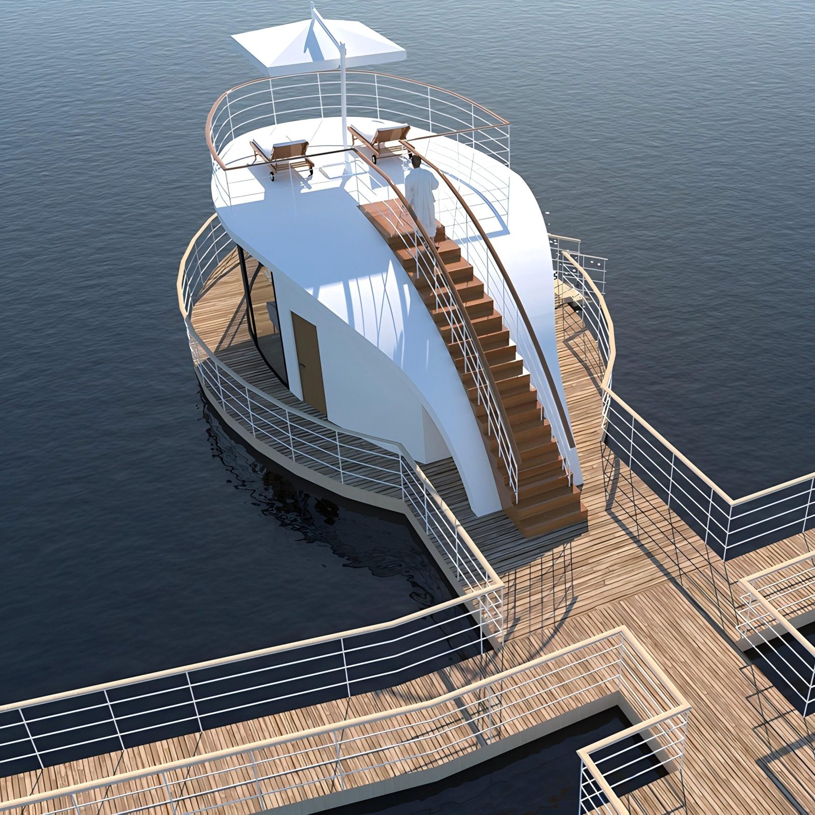 Custom Luxury Floating House Water Cabin Prefab Steel Structure Container House for Party and Fishing Pontoon House Villa Hotel - Image 3