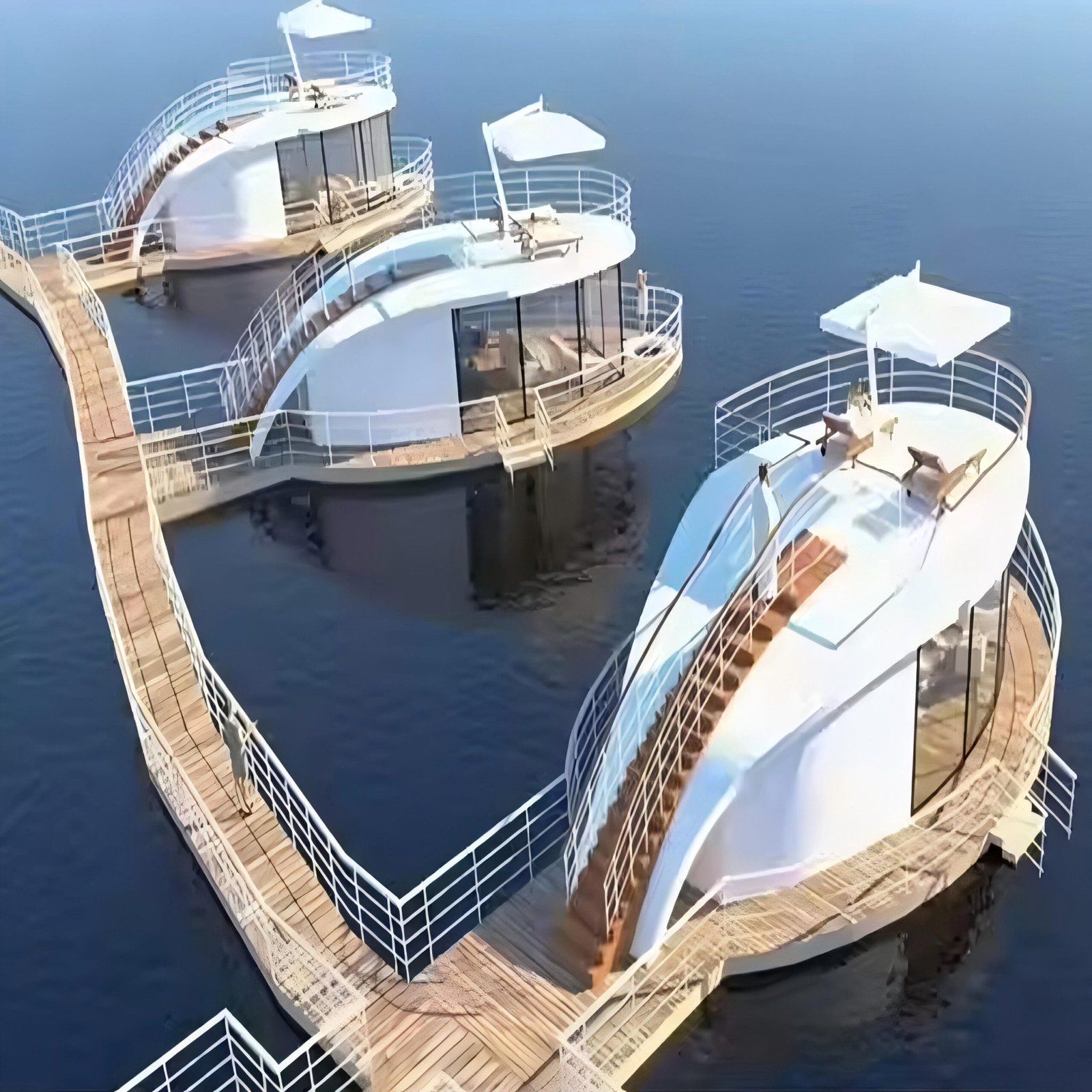 Custom Luxury Floating House Water Cabin Prefab Steel Structure Container House for Party and Fishing Pontoon House Villa Hotel - Image 2