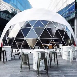 Luxury 6M Glamping Dome Tent Waterproof Hotel Geodesic Tent House Double Windproof Polyester for Outdoor Use Trade Shows