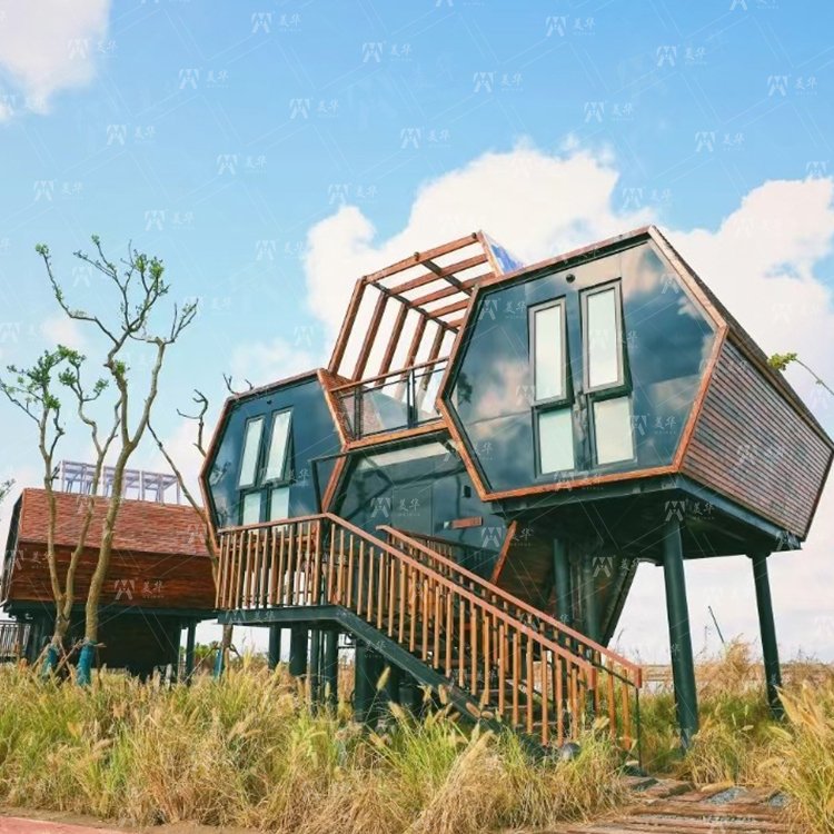 Customized Fast Install Modular Hexagonal-shaped Steel Structure Prefabricated Container House for Hotels Prefab Houses - Image 7