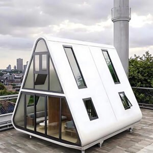 Modern Double-Layer Triangular Steel Structure Prefabricated Container House Waterproof Space Capsule Prefab Houses