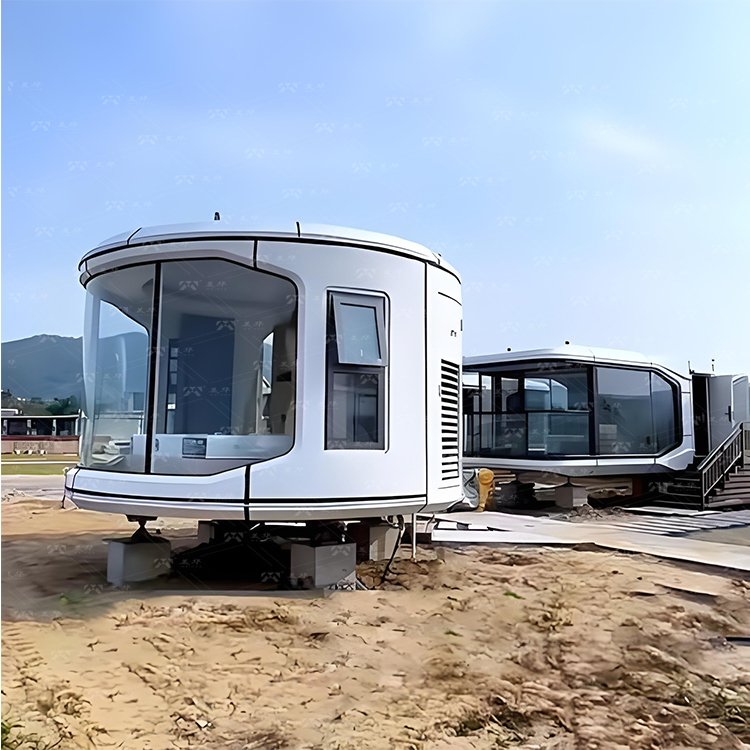 Multifunctional Modern Circular Space Capsule Prefabricated Container House Round-shaped for Hotels Space Capsule Prefab Houses - Image 4