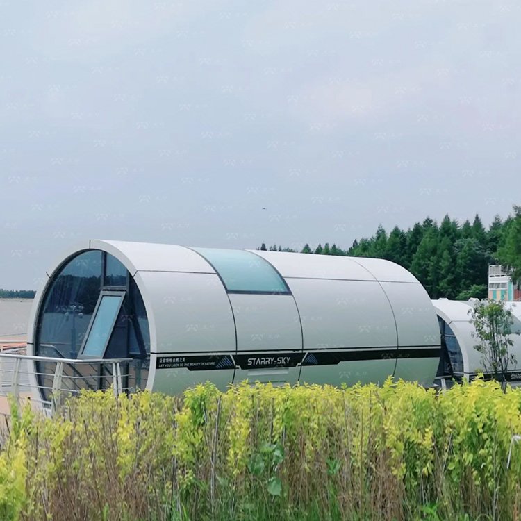 Modern Multifunctional Round Prefabricated Container House Semi-circular with Tempered Glass for Space Capsule Prefab Houses - Image 3