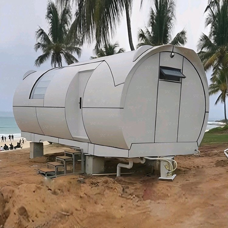 Modern Multifunctional Round Prefabricated Container House Semi-circular with Tempered Glass for Space Capsule Prefab Houses - Image 8