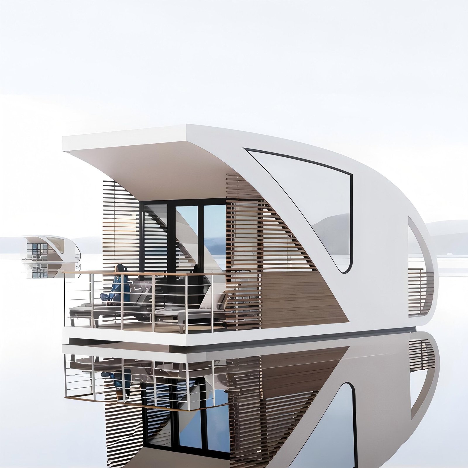 Customized 2025 Luxury Prefab Modern Mobile Modular Home Small Floating Homes Tiny House Boat Floating Hotel Pontoon Houseboat - Image 6
