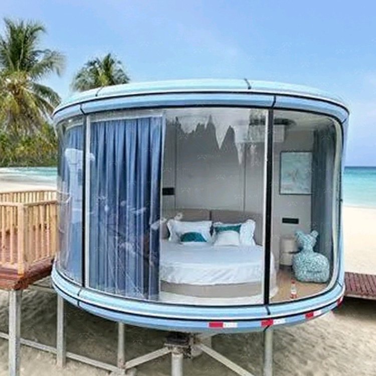 Multifunctional Modern Circular Space Capsule Prefabricated Container House Round-shaped for Hotels Space Capsule Prefab Houses - Image 3
