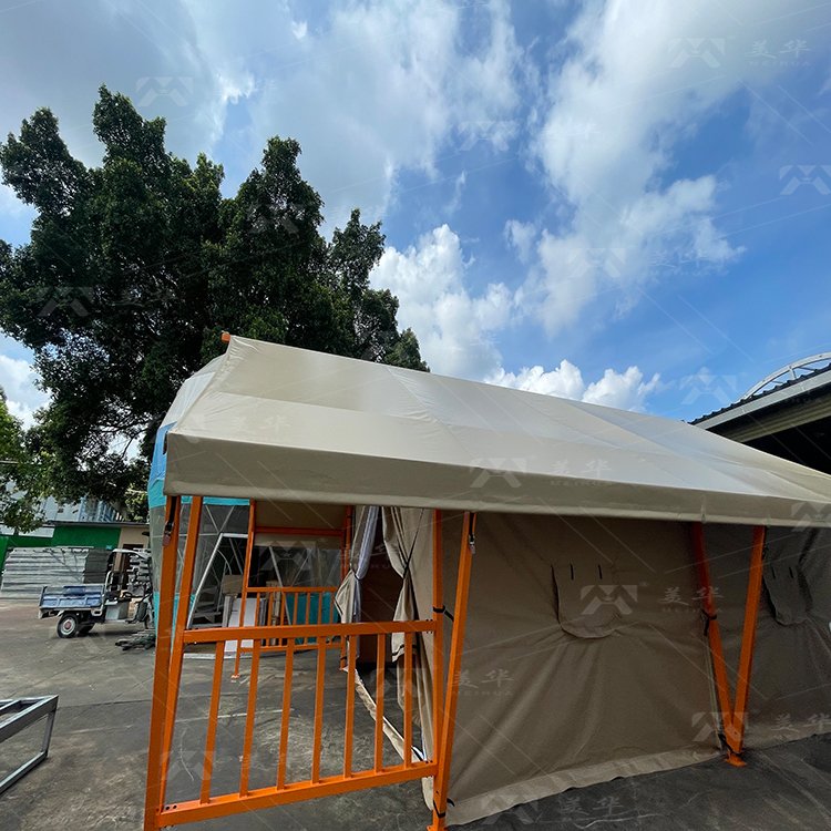Custom A-Shaped Glamping Tent with Waterproof PVDF and Steel Structure Frame Hotel for Safari Camping Tents - Image 9