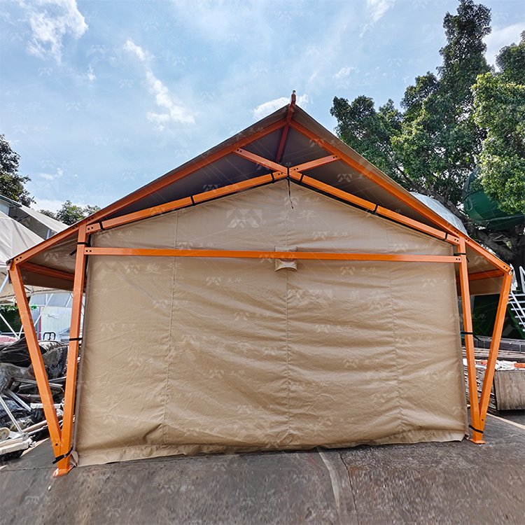 Custom A-Shaped Glamping Tent with Waterproof PVDF and Steel Structure Frame Hotel for Safari Camping Tents - Image 2
