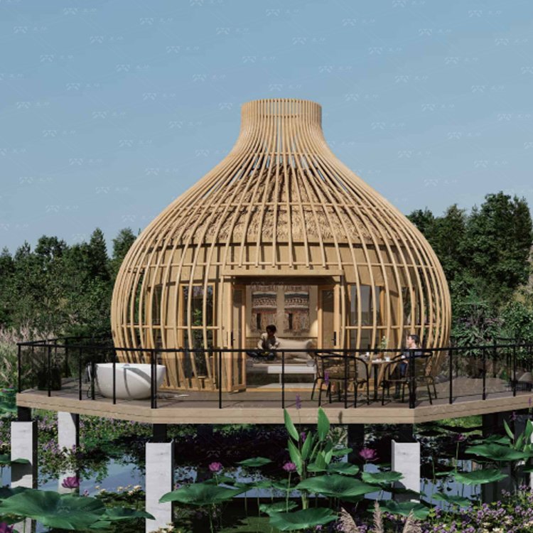 Customized Single Layer Luxury Birdcage-Shaped Large Artificial Tree House Prefabricated Victorian for Hotels Prefab Houses - Image 7