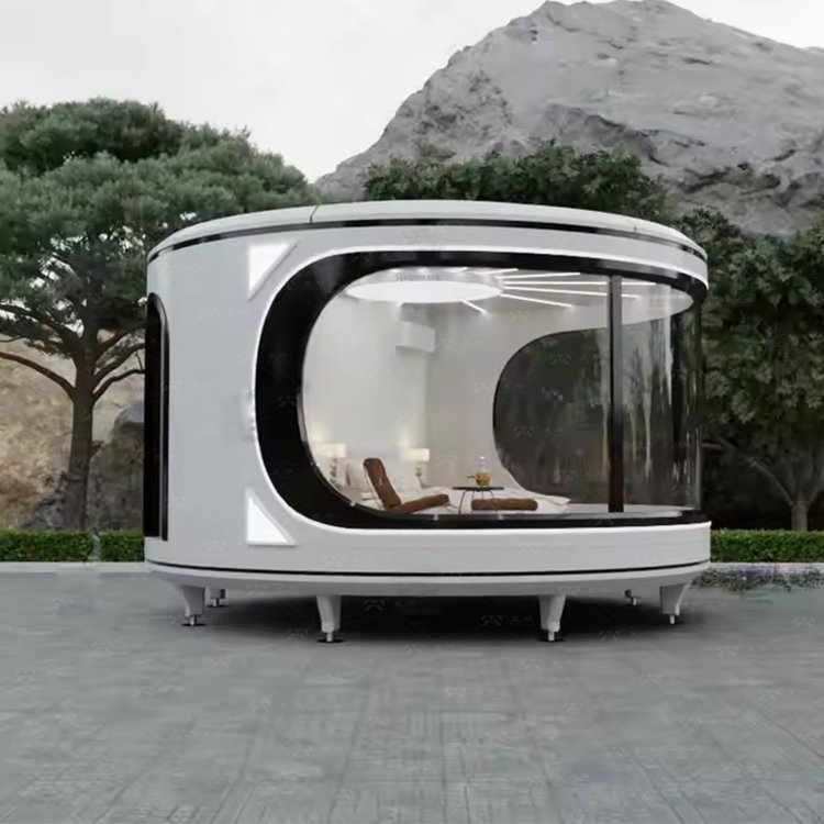 Multifunctional Modern Circular Space Capsule Prefabricated Container House Round-shaped for Hotels Space Capsule Prefab Houses - Image 7
