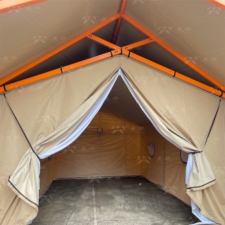 Custom A-Shaped Glamping Tent with Waterproof PVDF and Steel Structure Frame Hotel for Safari Camping Tents - Image 4