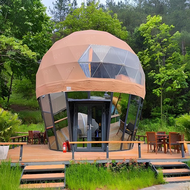 High Quality Two-Level Glass Glamping Geodesic Dome House Tent Double Layer Hot Air Balloon Tents for Hotel Resorts Trade Show - Image 8
