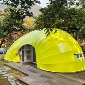 Customizable Insect-shaped Fluorescent Prefabricated House Pupa Shape Glamping Pod for Hotel Membrane Structurel Safari Camping Tents