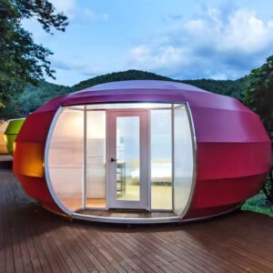 Customizable Luxury Outdoor Pumpkin-shaped Prefabricated House Glamping Pod for Resort Hotel Membrane Structurel Safari Camping Tents