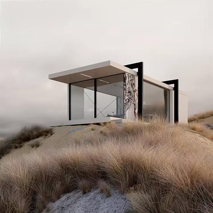 Customized Prefabricated Container House with Mirror Surface Tempered Glass Arched-shaped Luxury Villas for Hotels Prefab Houses - Image 10