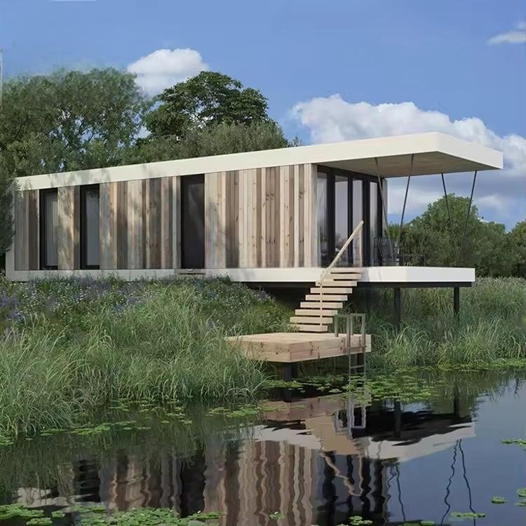 Customized Prefabricated Container House with Mirror Surface Tempered Glass Arched-shaped Luxury Villas for Hotels Prefab Houses - Image 11