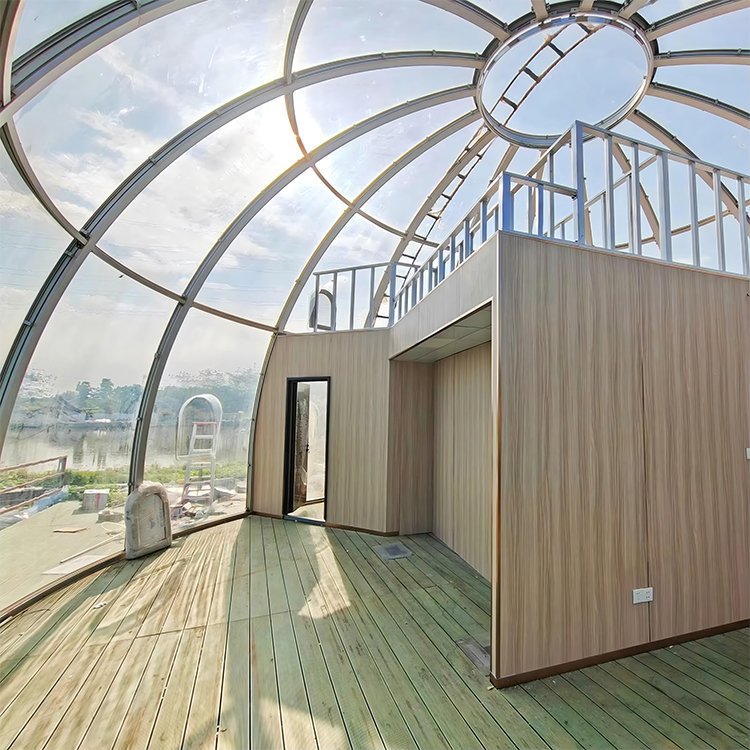 2-7M Single or Double Layer Starry Sky Transparent Dome Tent Geodesic Igloo Customizable 360 Degrees Prefabricated Polycarbonate Star Bubble House PC Dome House - Image 10