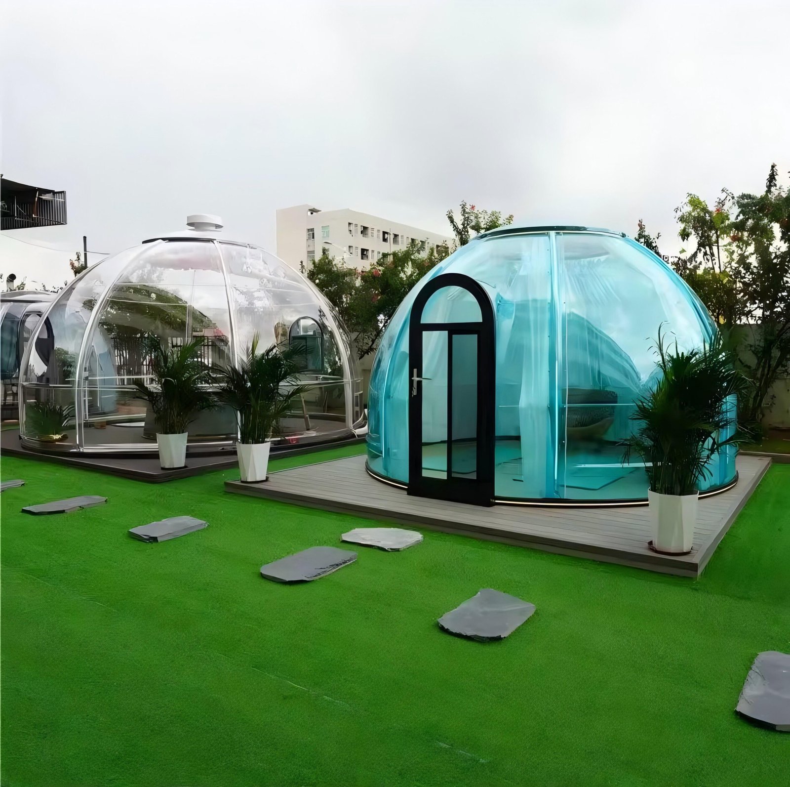 6M Single Layer Starry Sky Transparent Dome Tent Geodesic Igloo Customizable 360 Degrees Prefabricated Polycarbonate Star Bubble House PC Dome House - Image 6