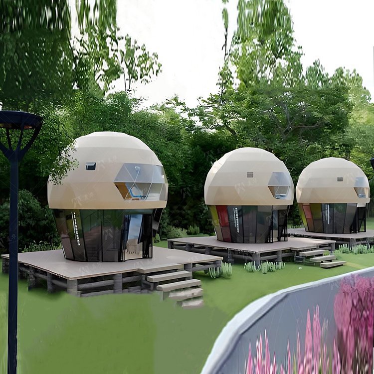 High Quality Two-Level Glass Glamping Geodesic Dome House Tent Double Layer Hot Air Balloon Tents for Hotel Resorts Trade Show - Image 7