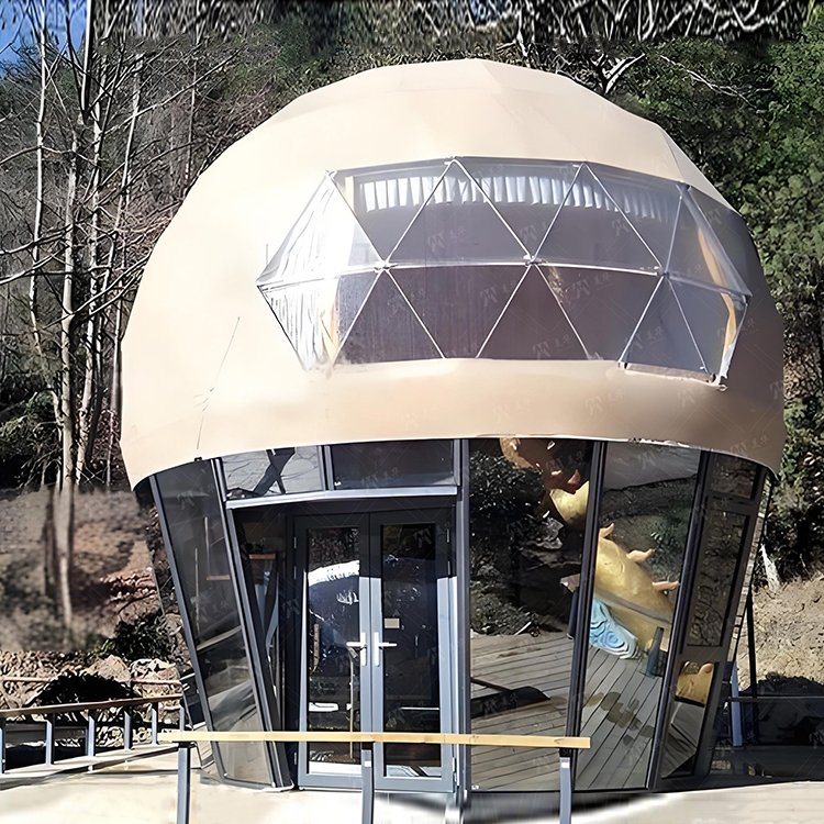 High Quality Two-Level Glass Glamping Geodesic Dome House Tent Double Layer Hot Air Balloon Tents for Hotel Resorts Trade Show - Image 3