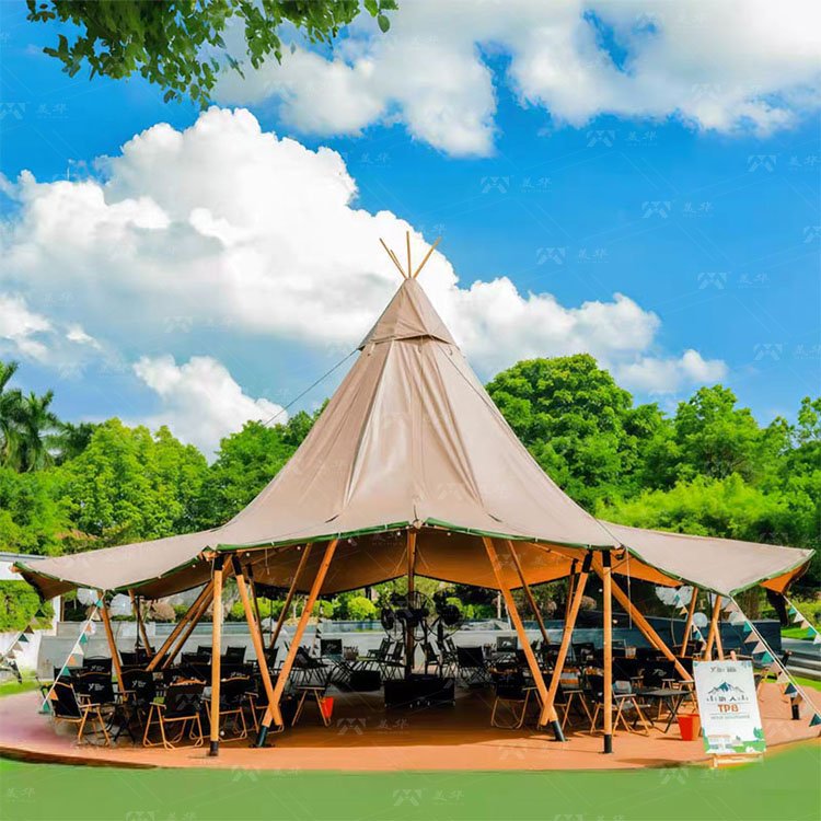 8m 10m 12m 15m Lowest Price Outdoor Heavy Duty Indian Tipi Tents Waterproof Teepee Tensile Yurt for Wedding Party Tents - Image 14