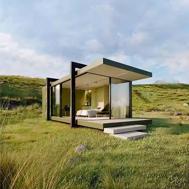 Customized Prefabricated Container House with Mirror Surface Tempered Glass Arched-shaped Luxury Villas for Hotels Prefab Houses - Image 14