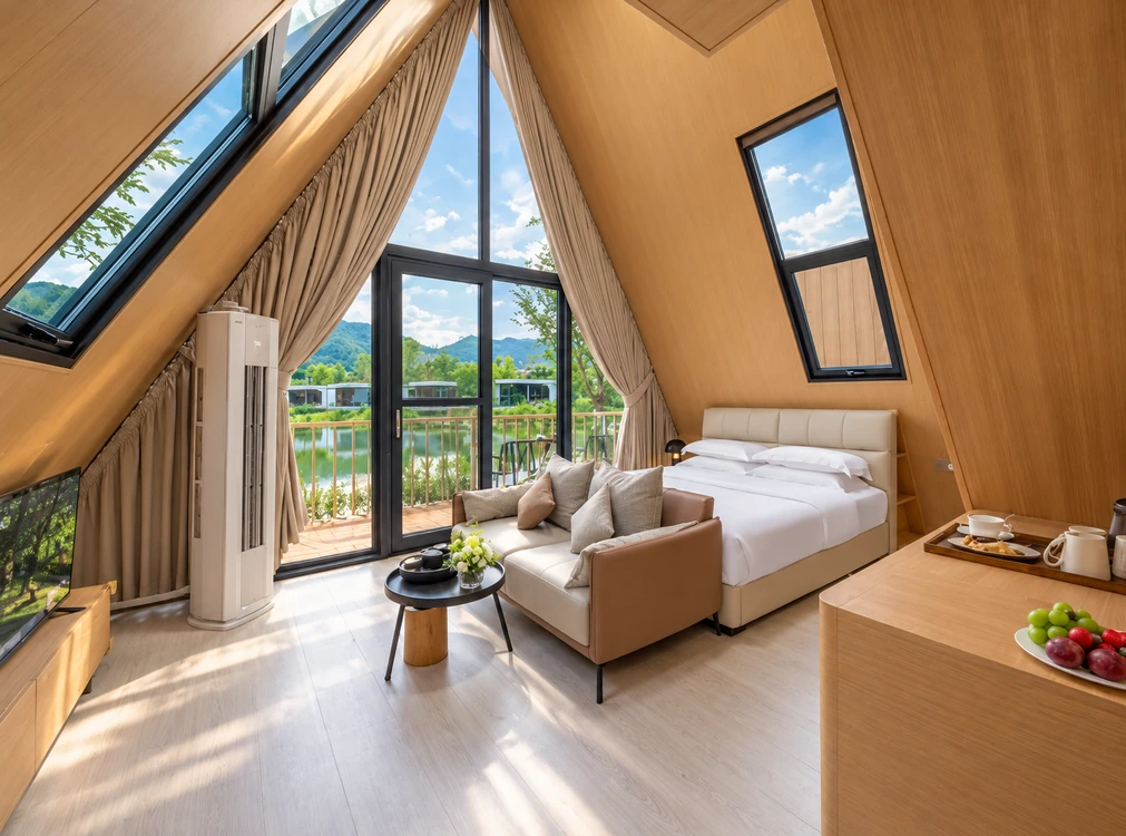 A-Frame Cabin Interior